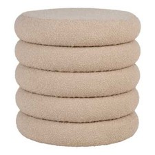 House Nordic Pouf Brooklyn Con Contenitore Bouclé Sgabello Tavolino Sgabello