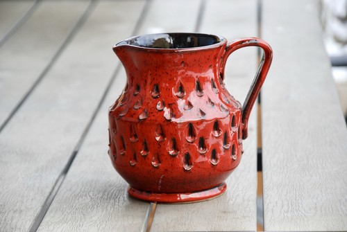 Brocca ceramica rossa fratelli - ceramica,