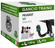 Gancio fisso per peugeot 207 - fisso,
