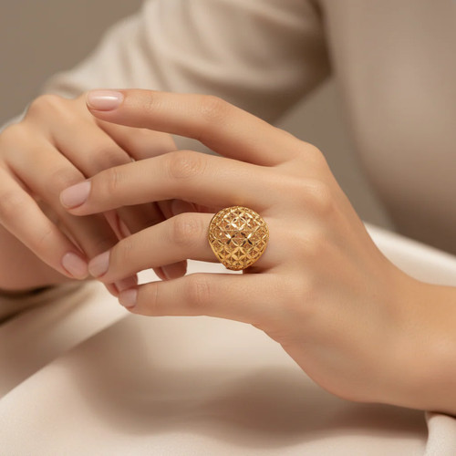 Anello traforato oro - in, giallo