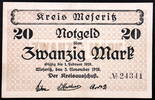 Meseritz miedzyrzecz 1918 - /,