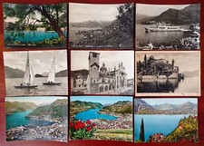 Lotto cartoline vintage Como Lago di Como Moltrasio Cernobbio Acquaseria Brunate