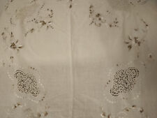 Tovaglia antica da 12, con inserti in pizzo