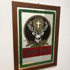 Specchio Jägermeister 58 × 40 cm cornice legno vintage anni '80