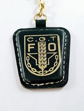 Portachiavi - Cgt Forza Operaia - Agricoltura - Vintage Pelle Anni '60 - Gallo -