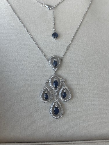 Collana zaffiri brillanti - e,