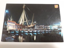 Cartolina colori BARCELLONA – Caravella Santa Maria notturno NV