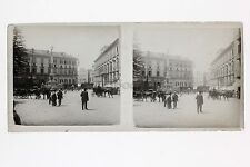 ITALIA, Napoli Istantanea Palazzo Calabritto Foto Piastra Vetro Vintage c1900