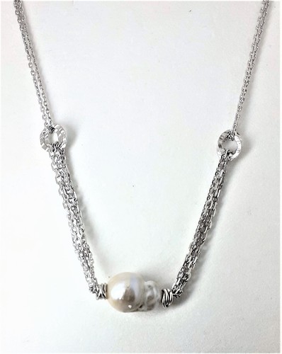 Collana donna argento con - argento,