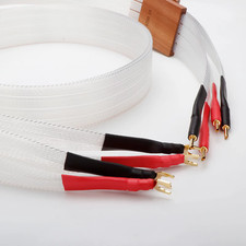 Cavo altoparlante Audiophile placcato argento sterling 7NOFC 2x 3 metri banana a vanga