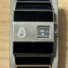 Orologio Surf Uomo Analogico Nero Nixon The Rotolog Direct Time Technology FUNZIONANTE