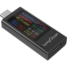 Tester USB C, Multimetro Digitale Di Tipo C, 4 – 30 V 0 – 12 a 0 – 360 W PD Volt