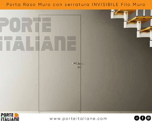 Porta raso muro con serratura - porta,