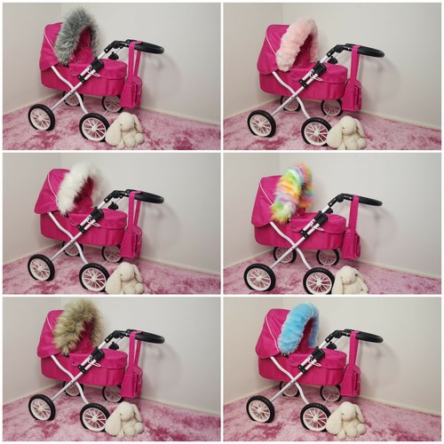 Bambole pram lusso pelliccia - bambole,