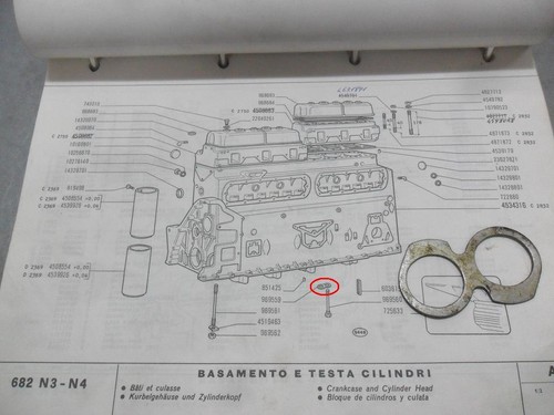 Piastrina sicurezza fiat 682 - sicurezza,