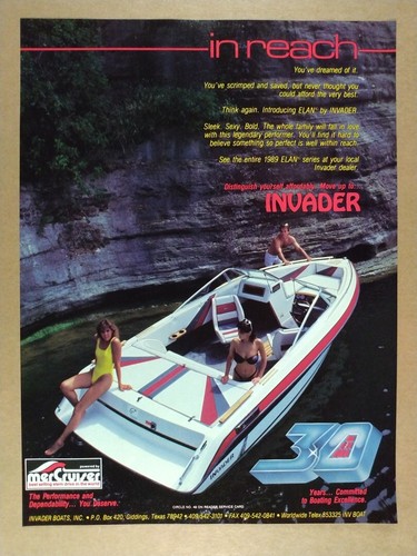 Pubblicità invader elan - invader, boat