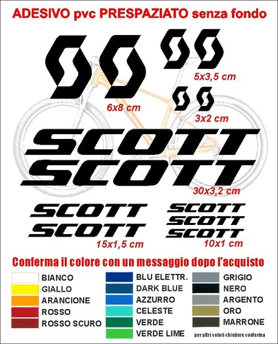 Kit adesivi scott - adesivi, bici