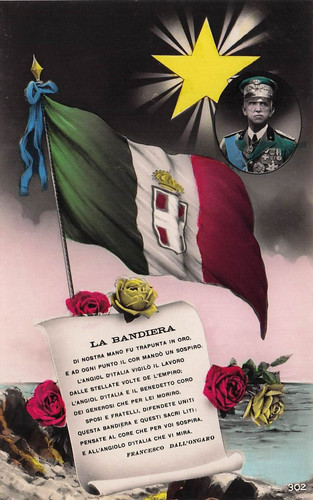 30a cartolina la - la, bandiera