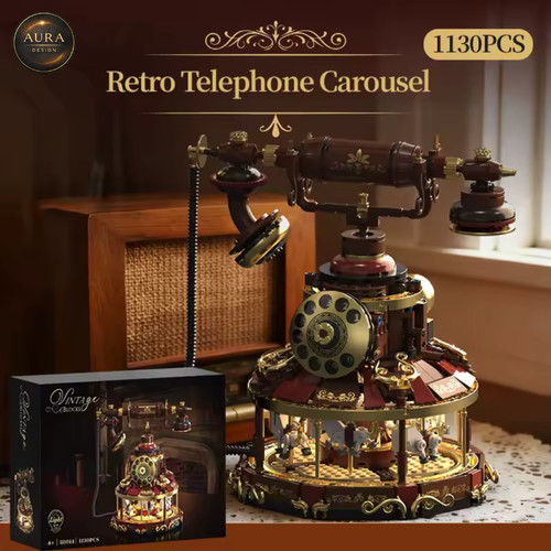 Telefono retrò mattoncini - telefono,