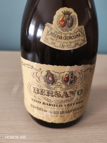 Bottiglia vino barolo 1955 - bottiglia,