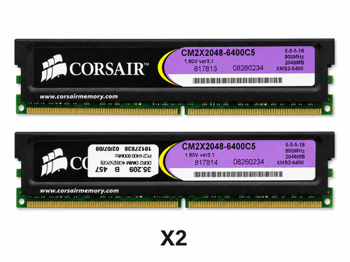 Corsair xms2 4gb 2x2gb - 2x2gb, ddr2