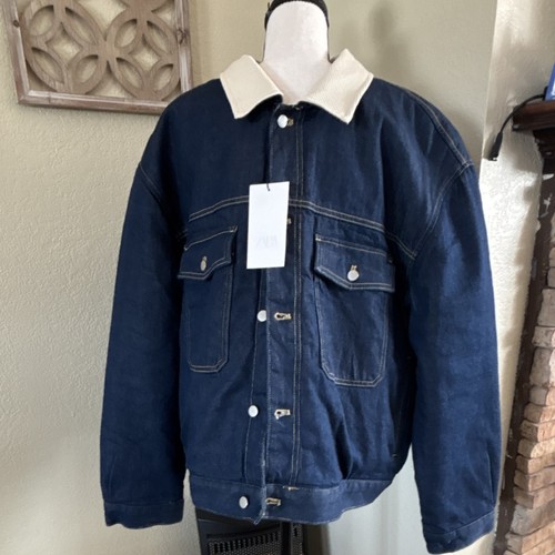 Zara giacca jeans uomo blu - giacca,