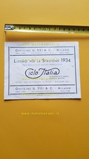 Ciclo Italia (DEI) 1934 produzione bici anteguerra depliant originale brochure