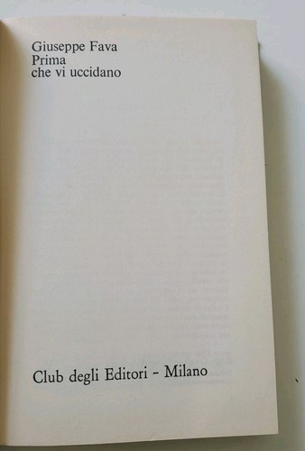 Prima che uccidano - vi,