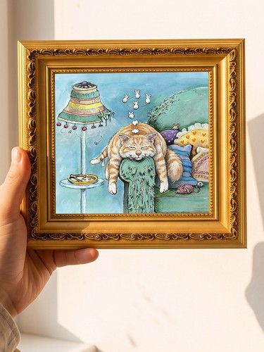 Gatto che sonnecchia - , e
