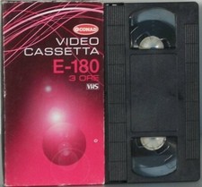 Videocassetta VHS E 180 registrata una sola volta