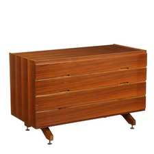 Comò Vintage Impiallacciato Mogano 4 Cassetti Design Italia Anni 60 Originale