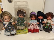 Lotto Fiba 5 Mini Bambole Nanette con abito originale 