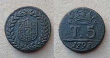 Regno di Napoli Ferdinando IV di Borbone (1759-1816) 5 Tornesi 1798