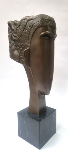 Statua bronzo testa di - statua,