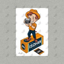 Insegna vintage agfa isopan - vintage,