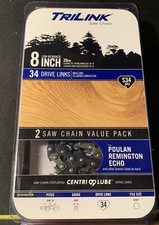 Confezione da 2 catene per sega TriLink 8 pollici S34 sega ad asta 14334X2TLW Echo Remington Poulan