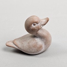 SCULTURA ANATRA in Ceramica TERRACOTTA Toscana Vintage stile Antico '900 Rara