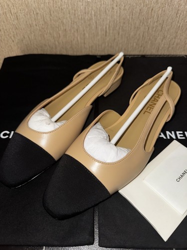 Chanel slingbacks beige - chanel,
