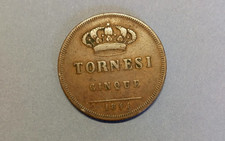 Napoli - Ferdinando II - 5 Tornesi / 1841