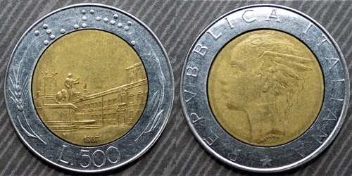 Italy 500 lire 1987 - italy, #