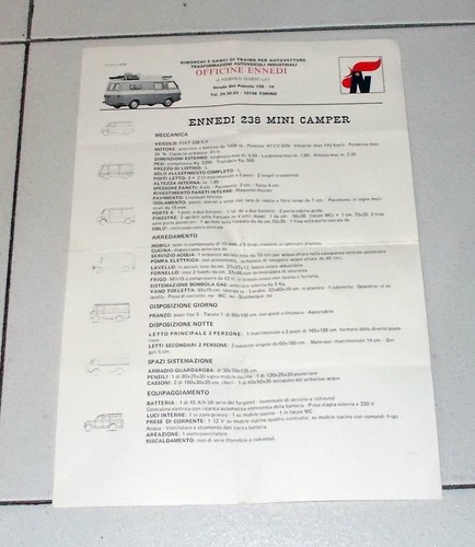 Scheda tecnica fiat 238 - scheda,