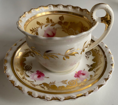 Antique gadroon edge cup - gadroon, &