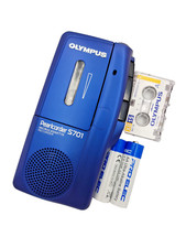 Olympus Pearlcorder S701 microcassette registratore vocale portatile dittafono BLU