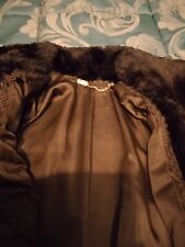 vera pelliccia usata di castoro marrone scuro taglia M caldissima lunga abbondan