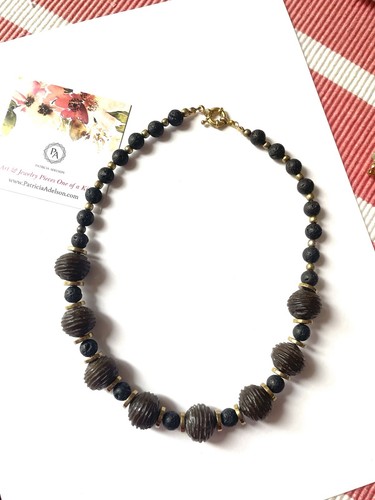 Collana nera pietre - , laviche