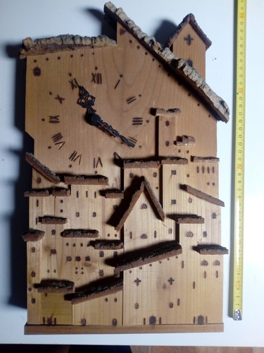 Orologio arigianale legno - in,