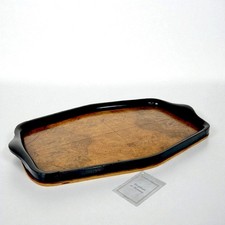 Antico vassoio in legno stile Deco vintage anni '40 vassoi da portata con manici