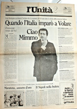 L'UNITA' CON MODUGNO SCOMPAREUNO CHANSONNIER VENUTO DAL SUD "CIAO MIMMO"