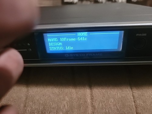 Qsc sys card frame - qsc, i/o