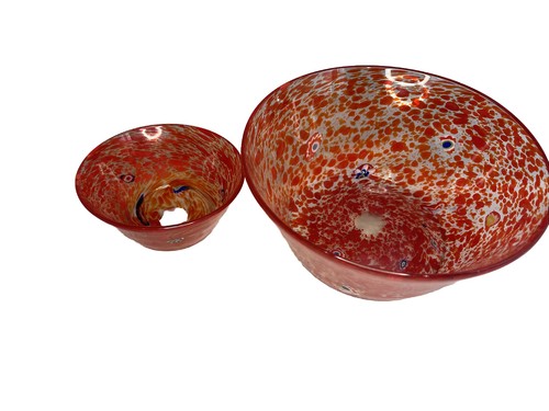 Murano bowls with murrina - murano,